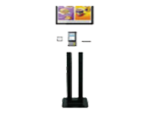 Mount and power touch screens securely mounted to the stylish kiosk floor stand, suitable for self-service kiosks. Touch Screen Pedestal